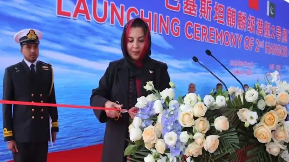 Pakistan Navy’s second Hangor-class submarine launched in China