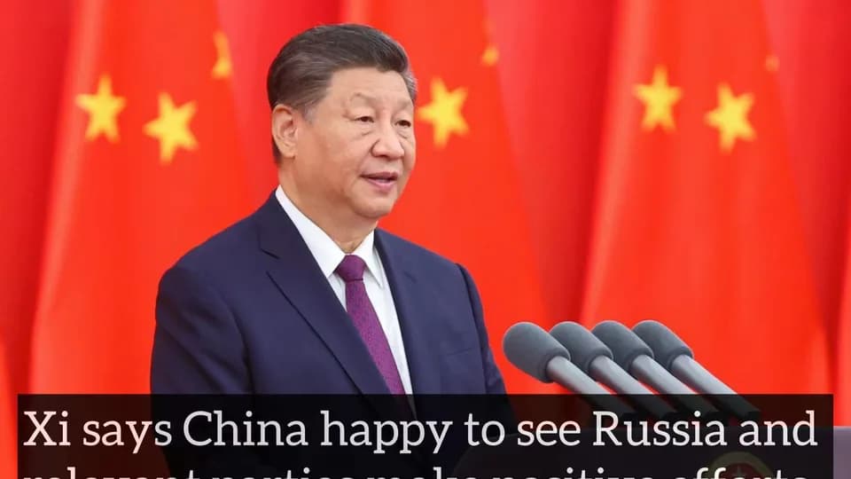 Xi says China happy to see Russia and relevant parties make positive efforts to defuse Ukraine crisis