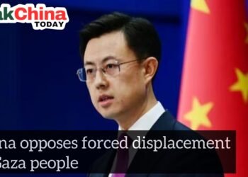 China opposes forced displacement of Gaza people